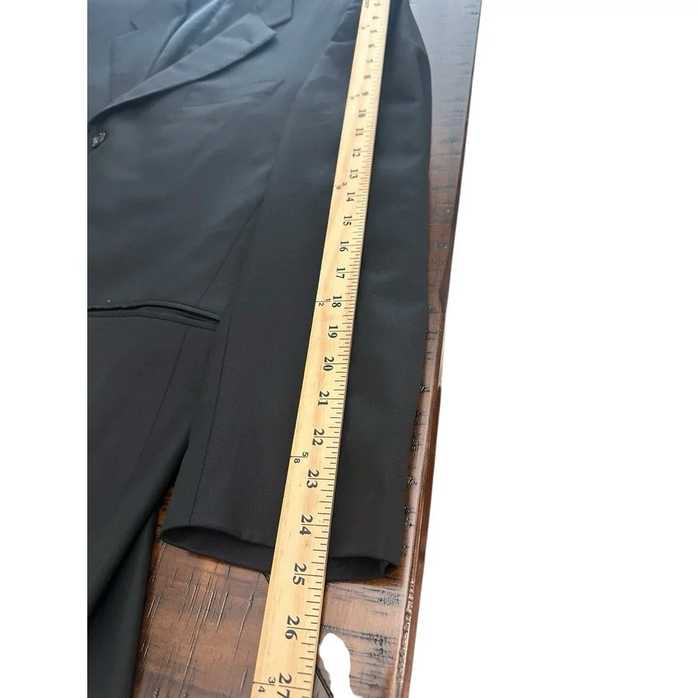 Canali Loro Piana Super 120's 100%‎ Wool Blazer Mens 52 US 42 Black #Y12-5